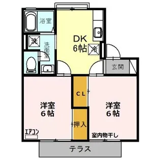 タウンコート【1階】の間取り