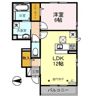 シェルフルール【1階】の間取り