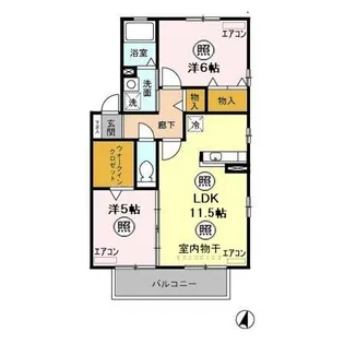 レスポワール Ⅰ【2階】の間取り