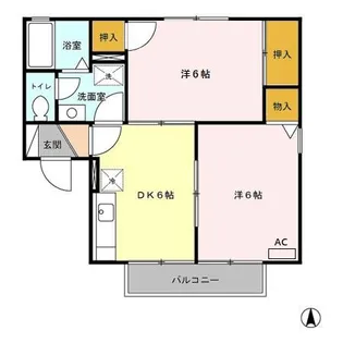 ジュピターズ AB【2階】の間取り