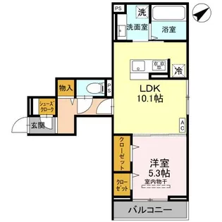 ビーネ北坂戸【2階】の間取り