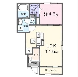 カーサ フェリーチェ【1階】の間取り