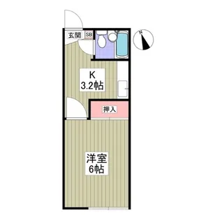 富山ハイツ【1階】の間取り