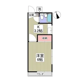 富山ハイツ【2階】の間取り