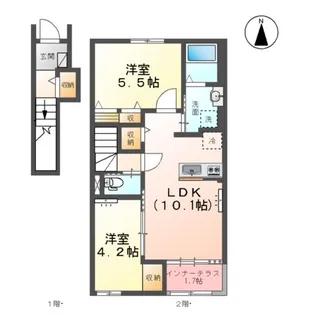 フォルトゥーナ【2階】の間取り