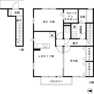 ヴェール・トワ B【2階】の間取り