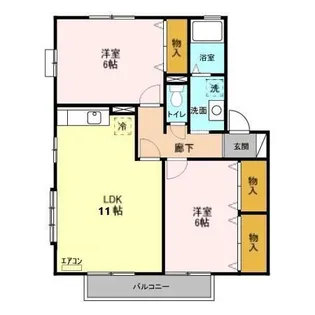 メイプルタウン川越的場 F【2階】の間取り