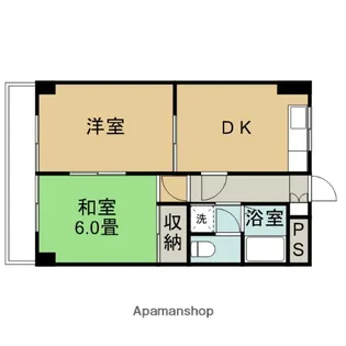 パークハイツ芦山【2階】の間取り