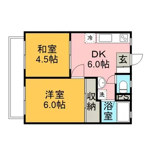 サンシティ新井【1階】の間取り