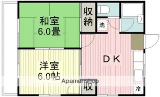 加山ハイツ【1階】の間取り