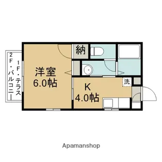 ディアス若葉【2階】の間取り