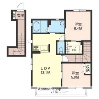 グレイスハイツD【2階】の間取り