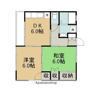 フラワーマンション【2階】の間取り