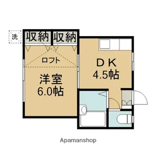 スィート若葉【1階】の間取り