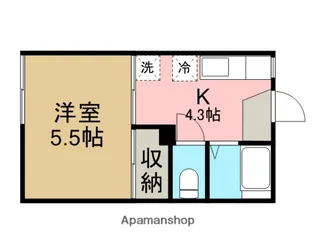 コーポエクセルA棟【2階】の間取り