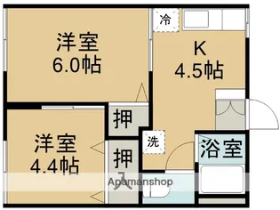 ゾンネコーポ【2階】の間取り