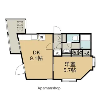 ル・パラディ坂戸【4階】の間取り
