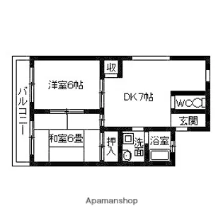 マンション丸川【1階】の間取り
