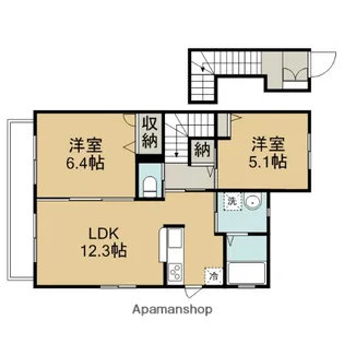 ル・プチ・ジャルダン【2階】の間取り