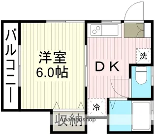 コーポ入谷Ⅱ【2階】の間取り