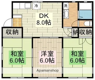 柳川コーポ【2階】の間取り