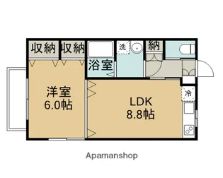 埼玉県川越市大字鯨井新田【アパート】の間取り