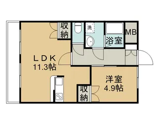 エスポワール【00305号室】の間取り
