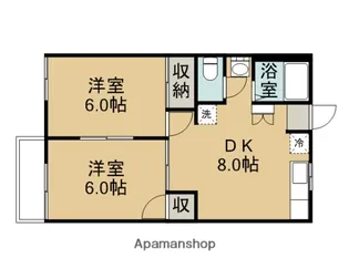 サンライズ上戸【1階】の間取り