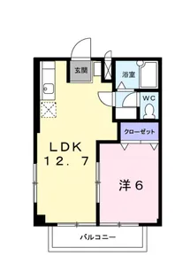 メゾン高篠A【1階】の間取り