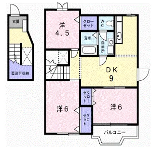 サウスウィンド K【2階】の間取り