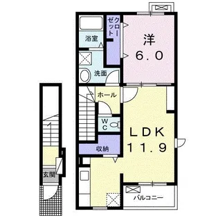 ベルポスト【2階】の間取り