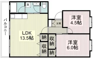 オークヒル【303号室号室】の間取り