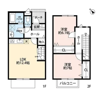 アスピリア A LA MODE【1階】の間取り