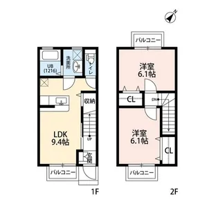アムール GERMER【1階】の間取り