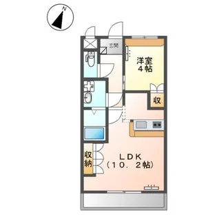 サンリヴィエール【1階】の間取り