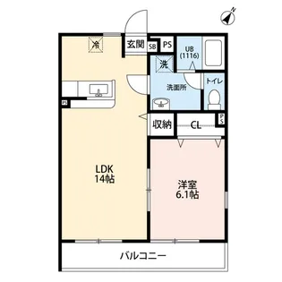 アムール YOU【1階】の間取り