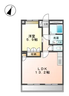 ウォーターミル参番館【1階】の間取り