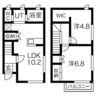 アドバンス霞 西棟【1階】の間取り