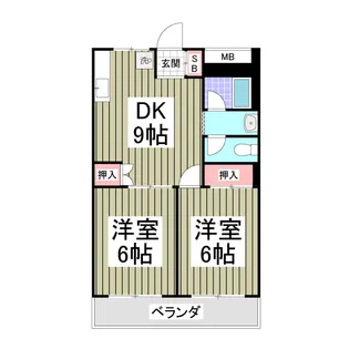 石川マンション【1階】の間取り