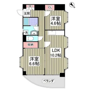かさまビル9【6階】の間取り