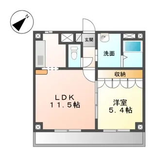 ピアリープレイス ヒサ【4階】の間取り