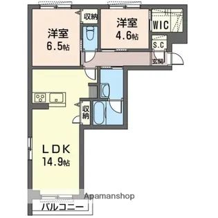 ベルヴィール【2階】の間取り