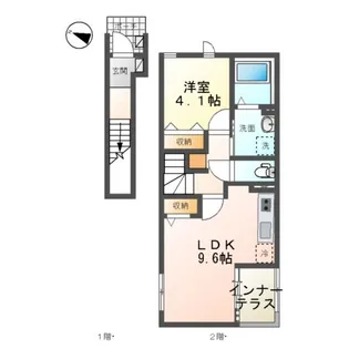 ティーズ シャルパンティエ【2階】の間取り