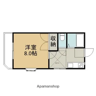 1Kの間取り画像