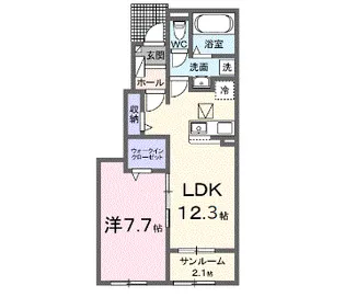 エクラ ジョリイ【1階】の間取り