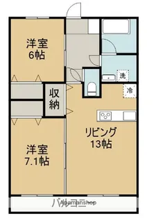 リリーヴィレッジCREST【7階】の間取り