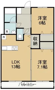 リリーヴィレッジCREST【2階】の間取り