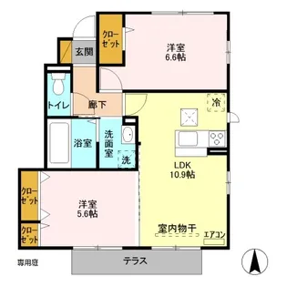 サニーヒル イシイ A【1階】の間取り