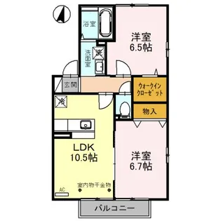 ROSE VILLA(ローズヴィラ) ABC【2階】の間取り