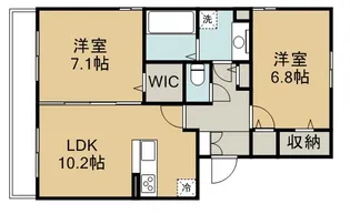 オランジュ B【2階】の間取り